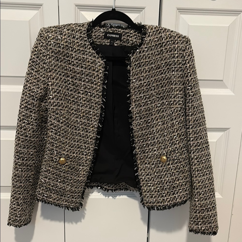 Express Blazer with Textured Bouclé Style